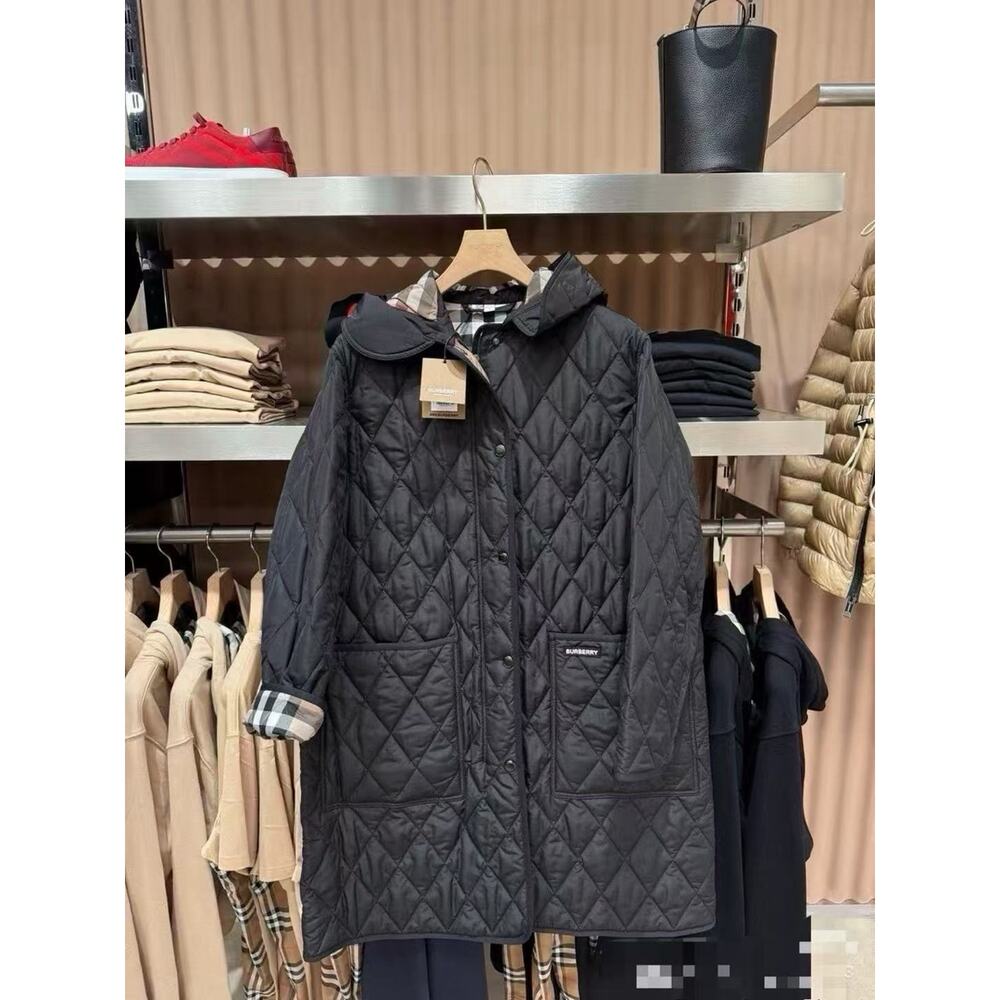 Burberry Diamond-Quilted Hooded Coat XL - Picture 4 of 8